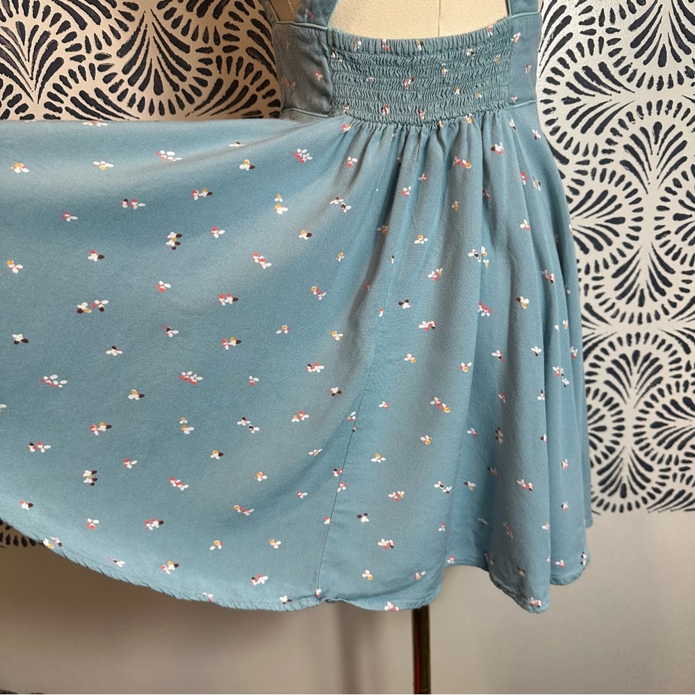 Urban Outfitters Cooperative Floral Cross Back Mini Button Front Dress FLAWED - Picture 7 of 16